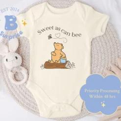 Sweet Babypooh Bear Baby Onesie