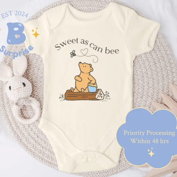 Sweet Babypooh Bear Baby Onesie