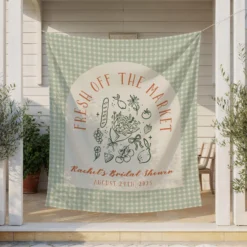Fresh Off the Market Farmers Market Theme Tapestry
