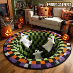 Halloween Ghost 3D Printed Rug