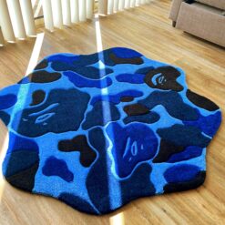 Bape Blue Splat Tufted Ill Rug