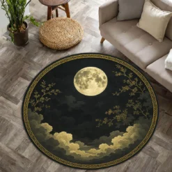 Elegant Full Moon Round Rug