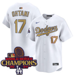 Shohei Ohtani Los Angeles Dodgers White 2025 Gold Collection Limited Stitched Jersey