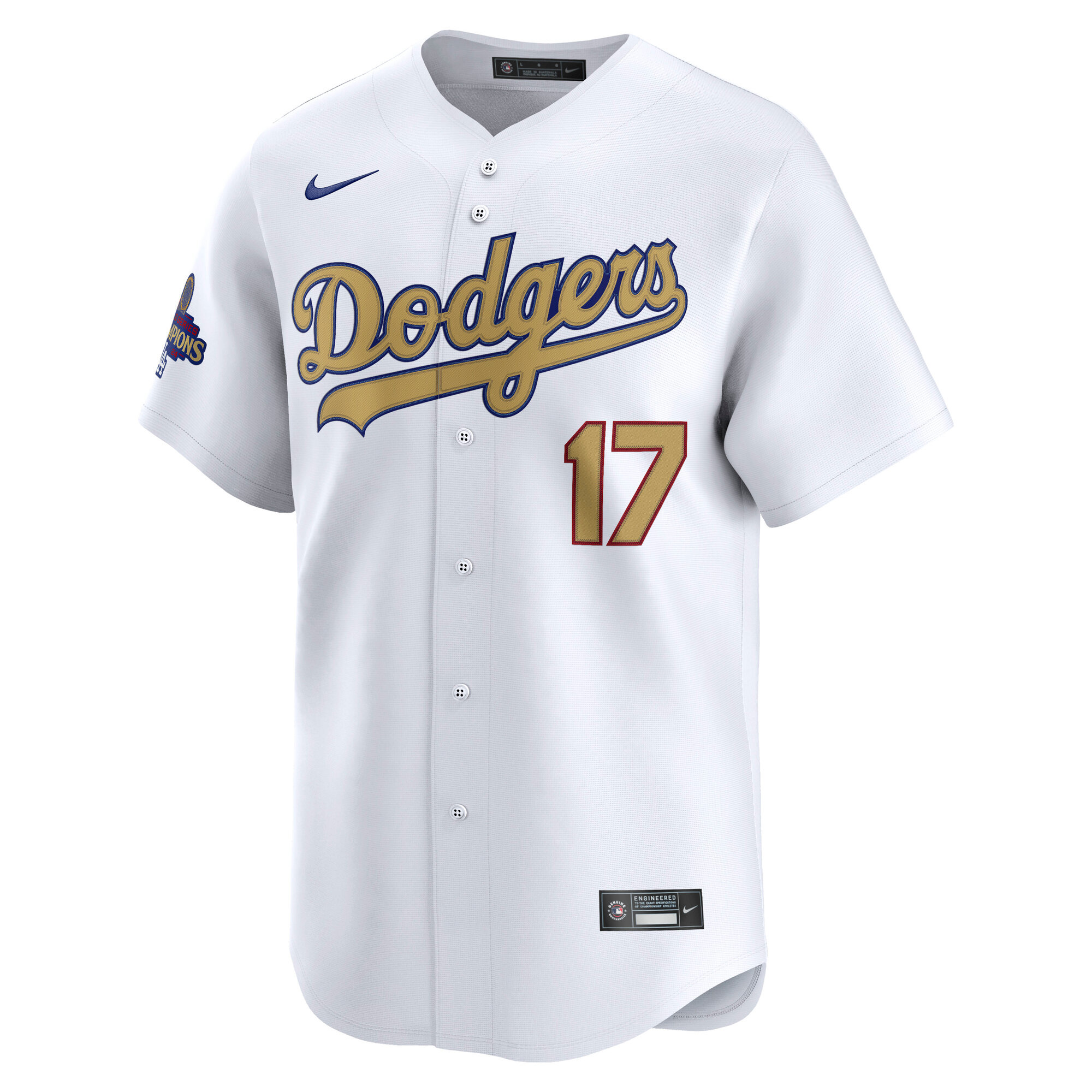 Shohei Ohtani Los Angeles Dodgers White 2025 Gold Collection Limited Stitched Jersey - Image 2