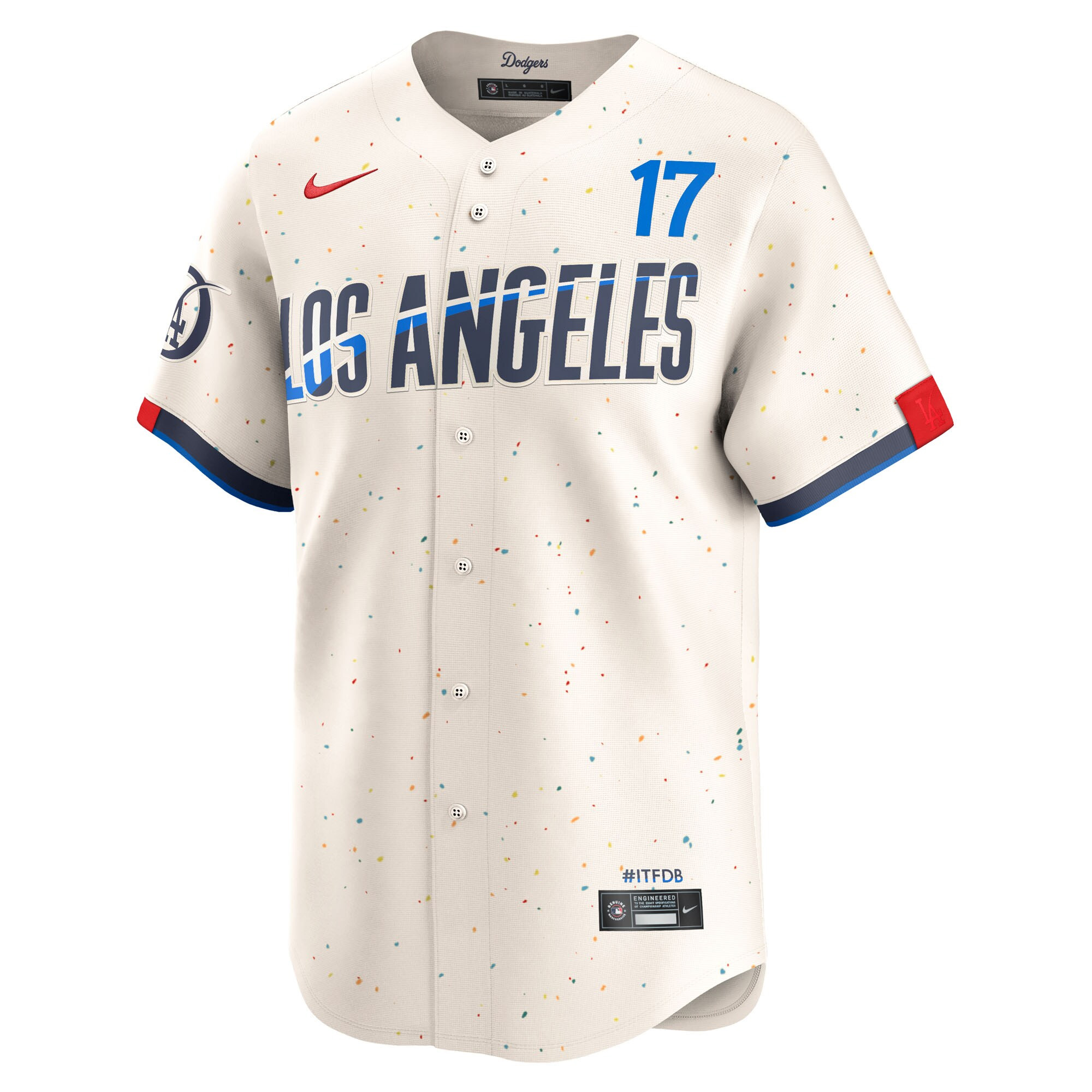 Shohei Ohtani Los Angeles Dodgers Cream 2025 City Connect Limited Stitched Jersey - Image 2
