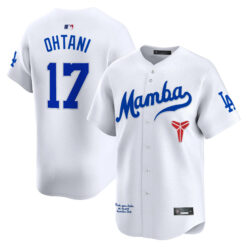 Shohei Ohtani Los Angeles Dodgers White Kobe Honor Collection Limited Stitched Jersey