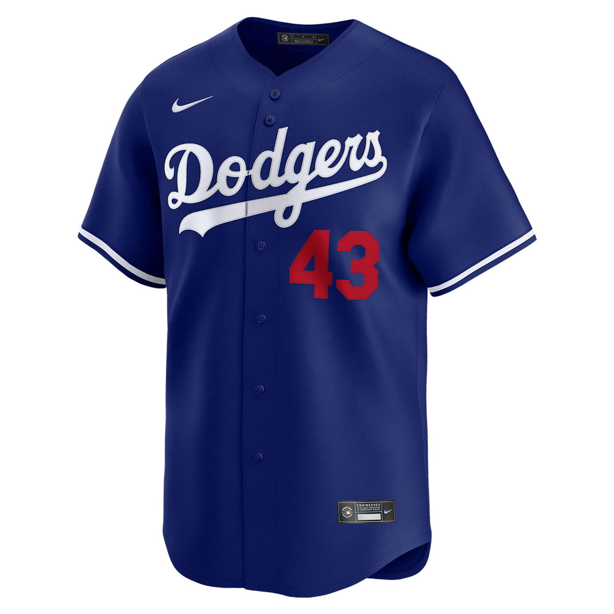 Alternative view of Anthony Banda Los Angeles Dodgers Royal Blue Alternate Limited Stitched Jersey