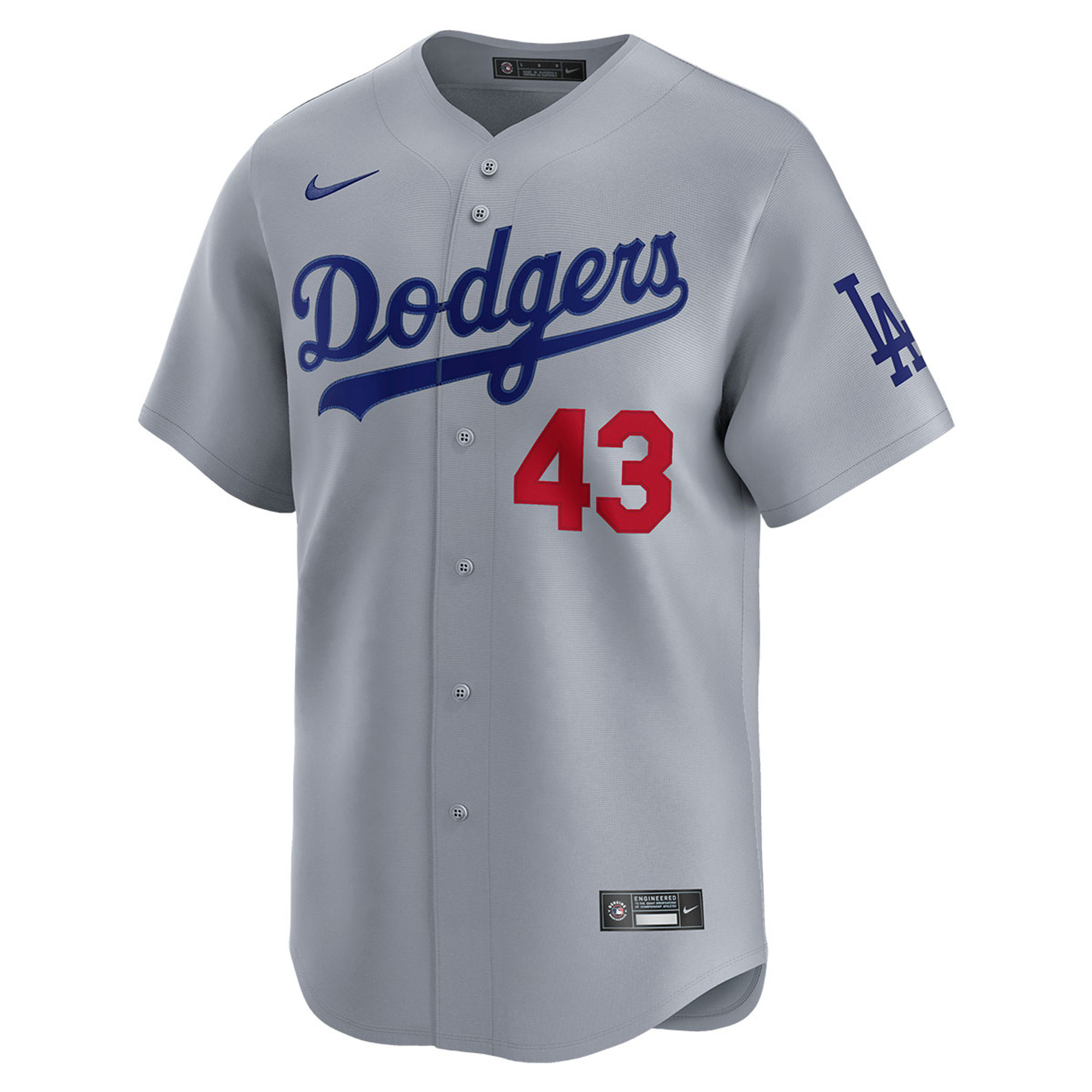 Alternative view of Anthony Banda Los Angeles Dodgers Grey Alternate Limited Stitched Jersey