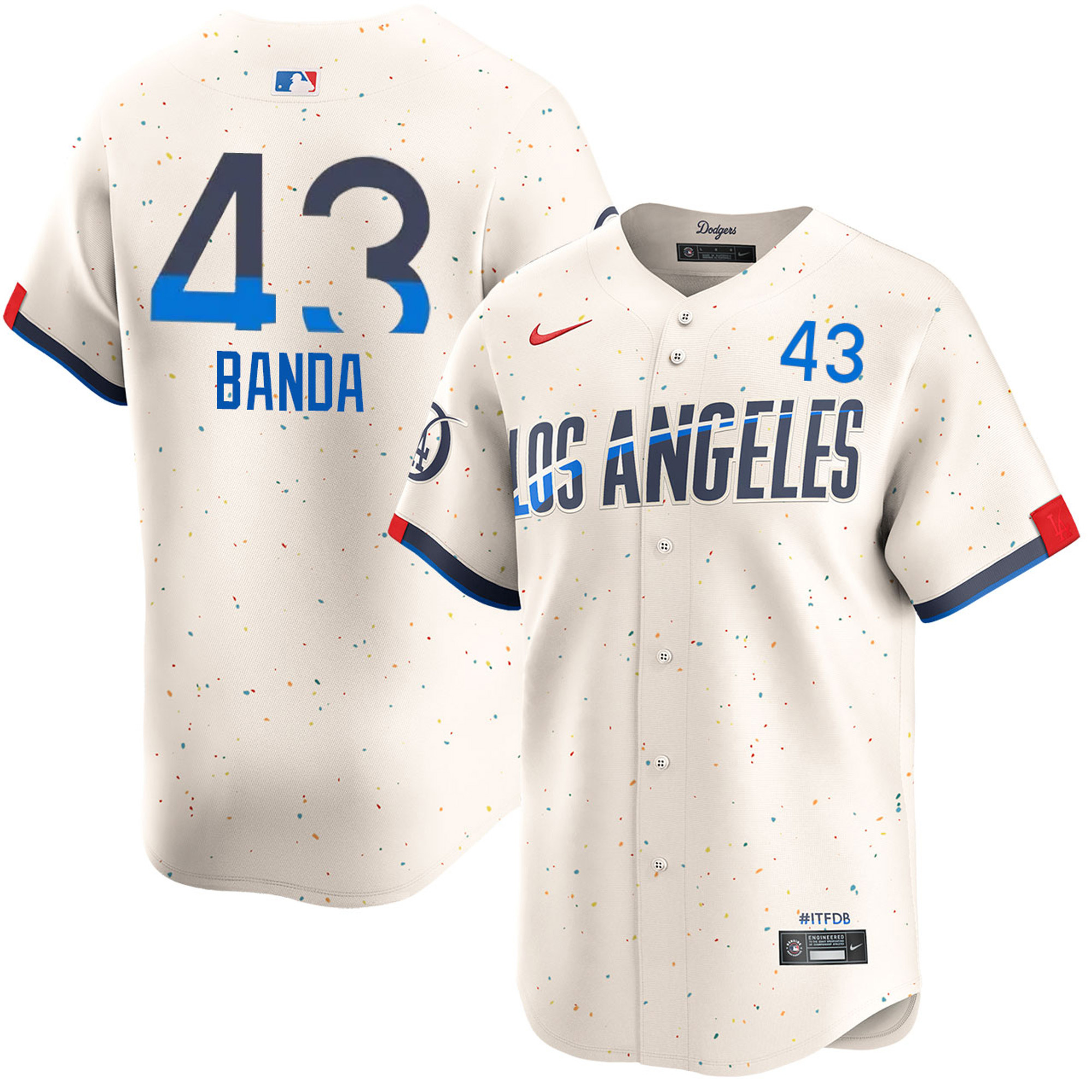 Anthony Banda Los Angeles Dodgers Cream City Connect Limited Stitched Jersey