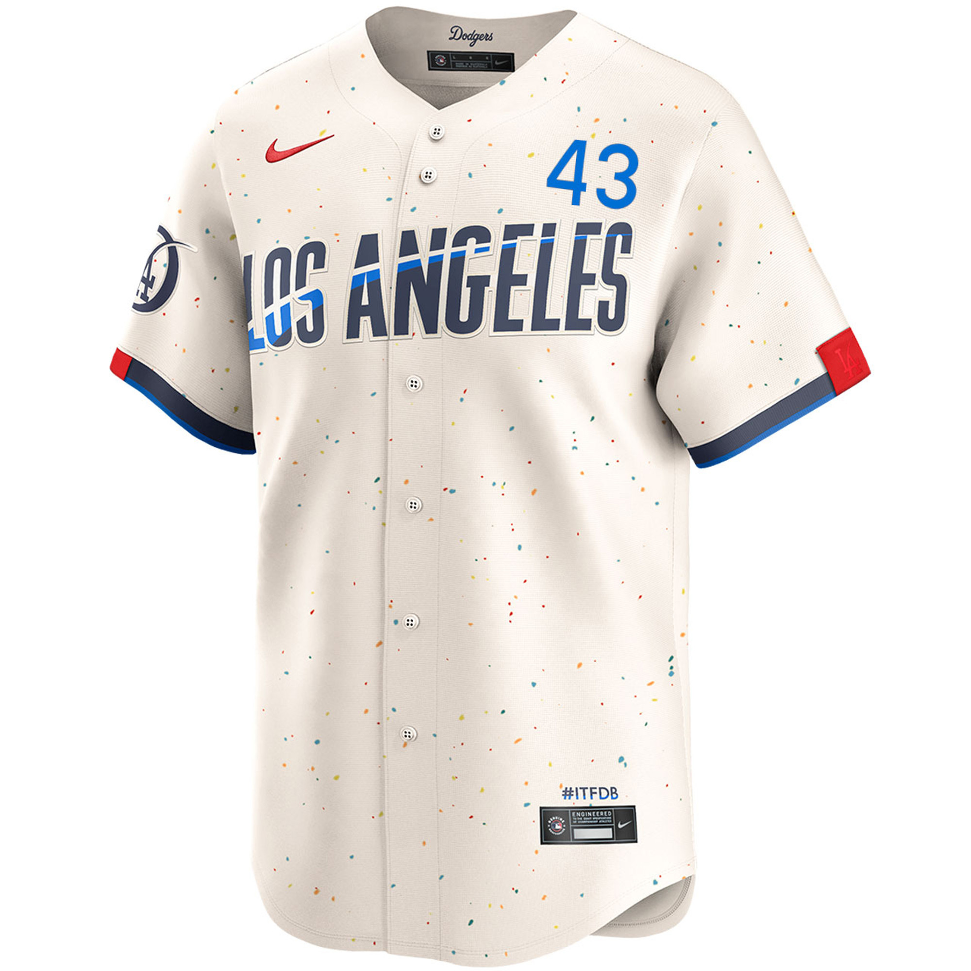 Alternative view of Anthony Banda Los Angeles Dodgers Cream City Connect Limited Stitched Jersey