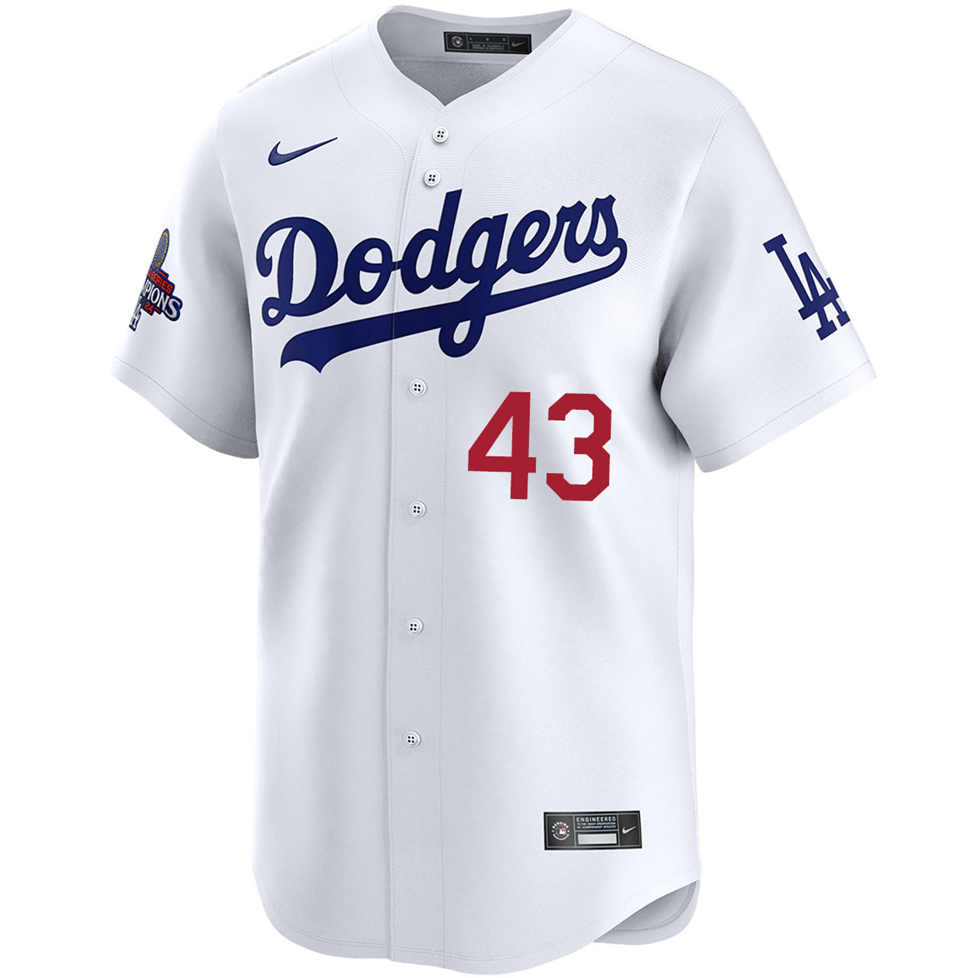 Alternative view of Anthony Banda Los Angeles Dodgers World Series Champions White Home Limited Stitched Jersey