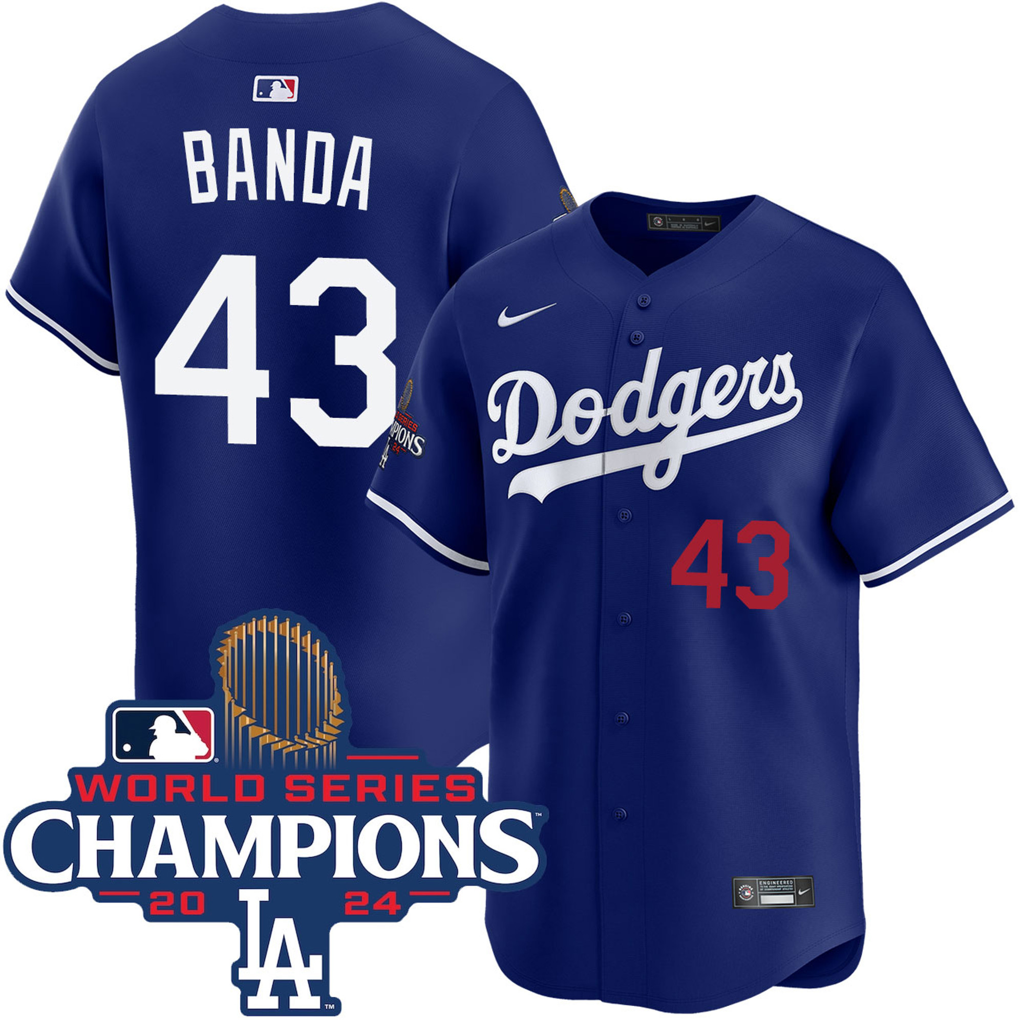 Anthony Banda Los Angeles Dodgers World Series Champions Royal Blue Alternate Limited Stitched Jersey