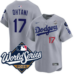 Shohei Ohtani Los Angeles Dodgers Grey Road 2025 World Series Limited Stitched Jersey