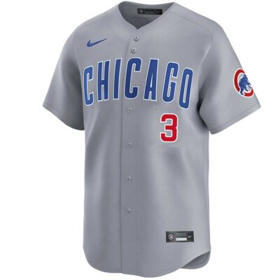 Alternative view of Alex Bregman Chicago Cubs Grey Road Limited Jersey - All Stitched