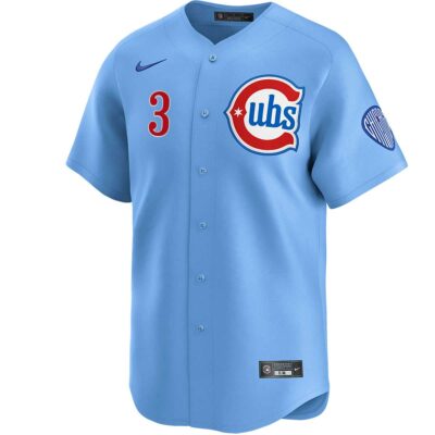 Alternative view of Alex Bregman Chicago Cubs Light Blue Alternate Limited Jersey - All Stitched